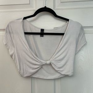 Cropped Front Knot Top - Windsor